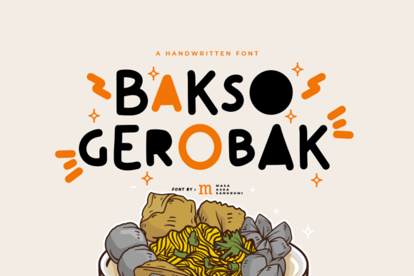 Bakso Gerobak: The Playful Display Font for Your Next Project