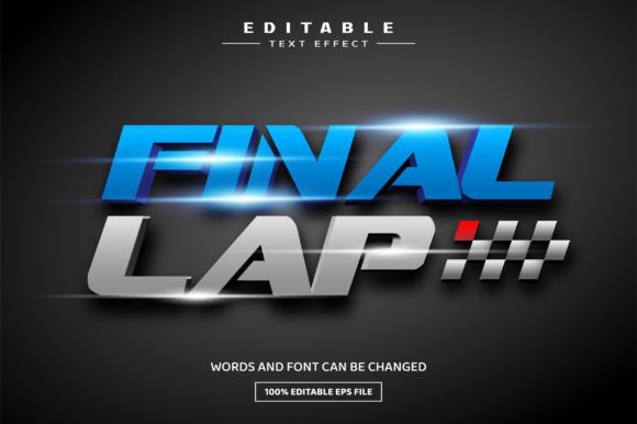 Final Lap 3D Editable Text Effect: A Dynamic Asset for Your Projects