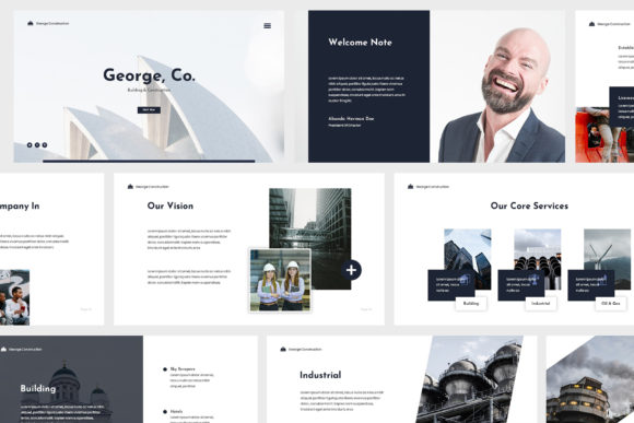Modern Construction PowerPoint: Building Visual Impact
