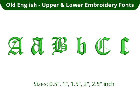 Old English Font ABC: A Premium Embroidery Typeface for Personalized Designs