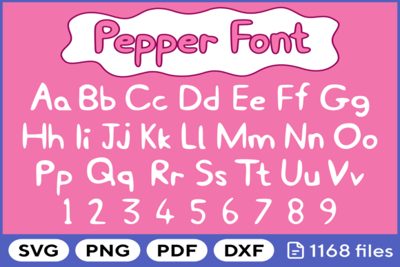 Pig Font SVG: Cute Cut Files for Creative Projects