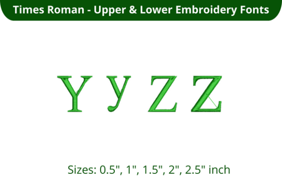 Times Roman Font YZ: The Embroidery Font for Personalized Designs